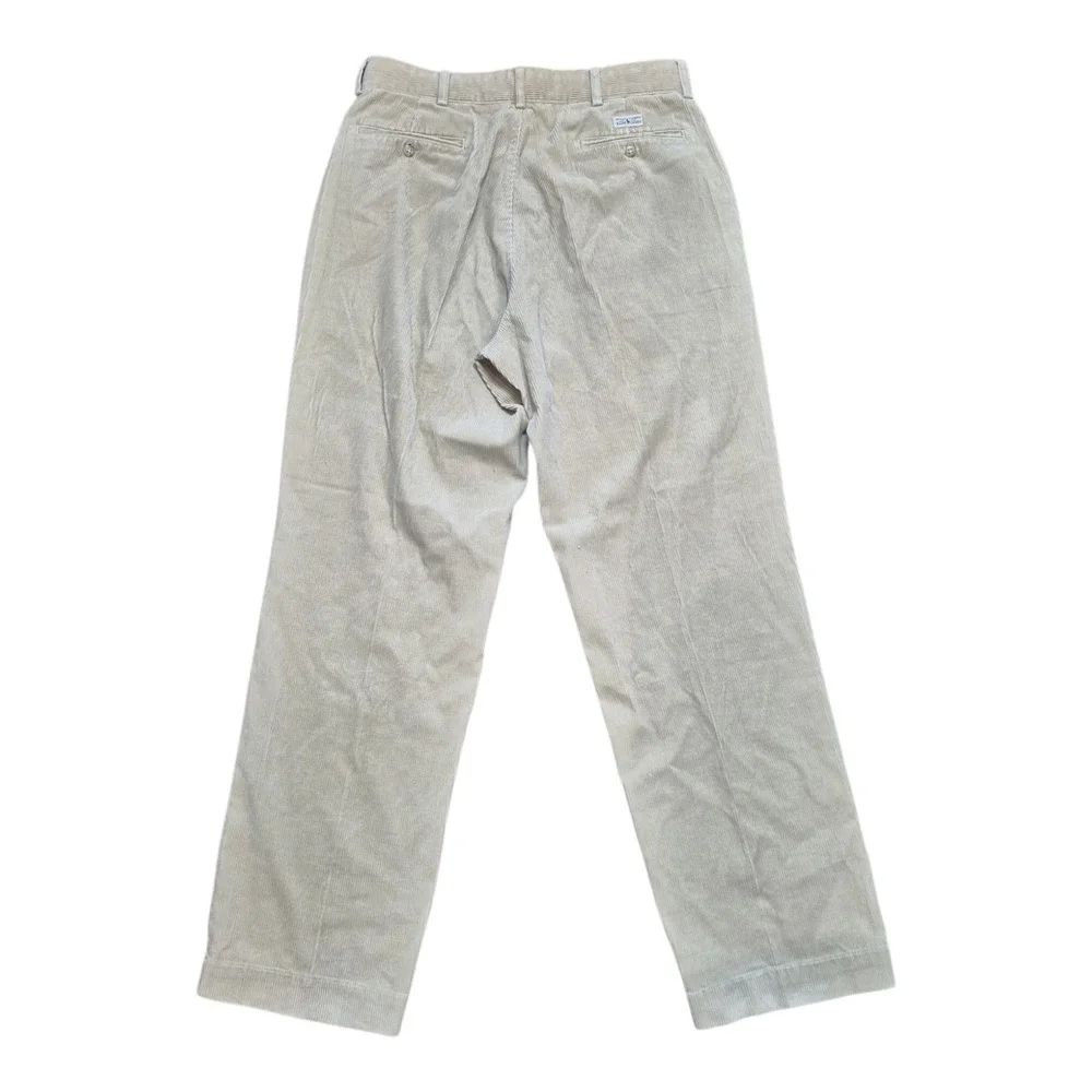 VTG Polo Ralph Lauren Men's 34 Beige Corduroy Pants Classic Preppy Straight Leg